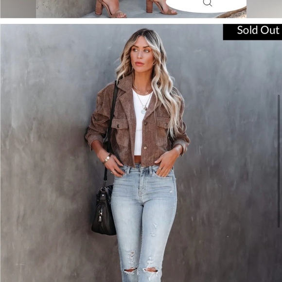 Vici Corduroy Cropped Light Jacket - Picture 2 of 7